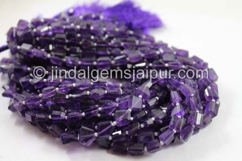 Amethyst Faceted Nuggets Shape Beads